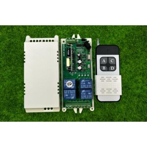 AC85v~250V 110V 220V 230V 4CH RF Wireless Remote Control Relay Switch Security System Garage Doors, Rolling Gate Electric Doors