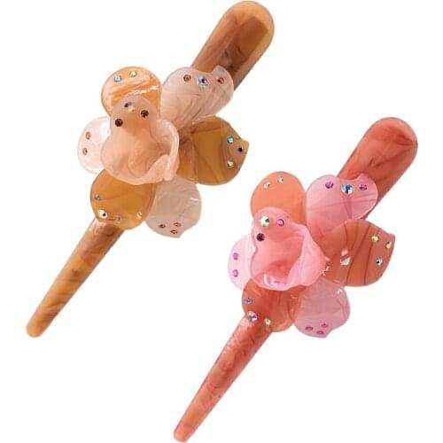 Flower Alligator Clips,Hair Clips for Women Girls Duckbill Hair Clips 2pcs