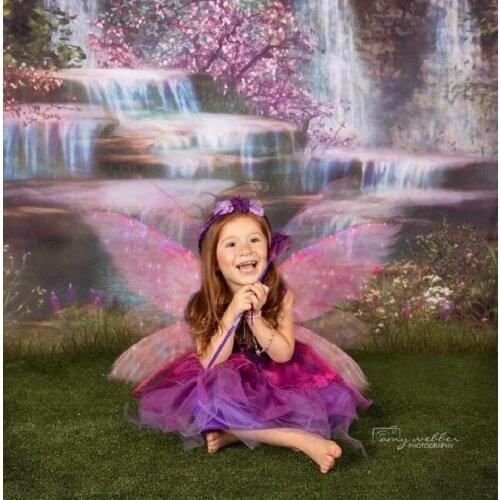 Mermaid Backdrop Summer Waterfall for Photo Studio-cheap vinyl backdrop fabric Party Photo Vinyl Background Photography Backdrop