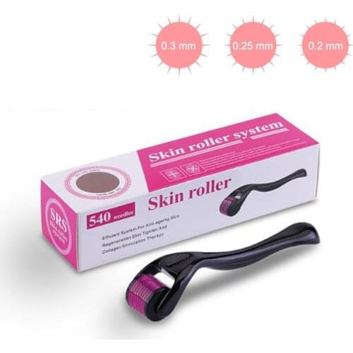 Micro Needle 540 Roller Derma Roller Dermaroller Titanium Hair Regrowth Beard Growth Anti Hair Loss Treatment Thinning Receding