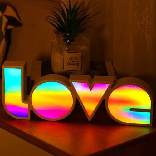Creative LED Light Board Love Modeling Lamp Energy Saving Eco-Friendly Holiday Lighting Party Valentines Day Decor