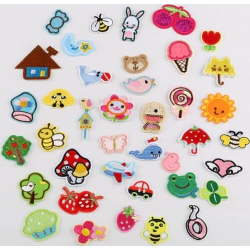 Little cute animal Patch for Clothing Iron on Embroidered Sewing Applique Cute Sew On Fabric Badge DIY Apparel Accessories