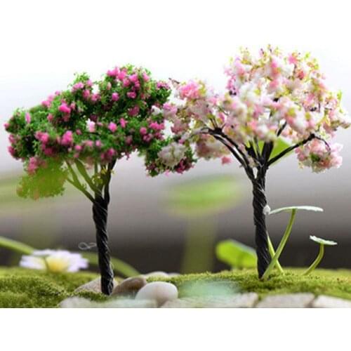 Miniature Tree Fairy Garden Decor Dollhouse Plant Pot Figurine DIY Craft Ornament