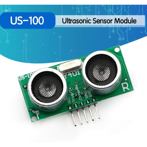 US-100 Ultrasonic Sensor Module DC 2.4V - 5V With Temperature Compensation Range Distance 450cm For Arduino