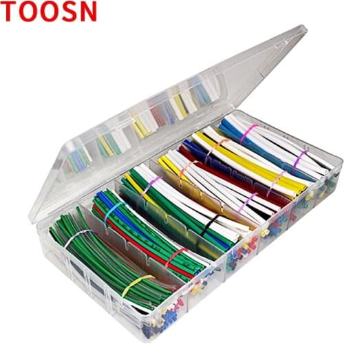 TOOSN 315 Pcs Shrinkable tube kit with box Heat shrink sleeve Guaina termorestringente Termoretractil 7 Colors Diameter 1-3.5mm