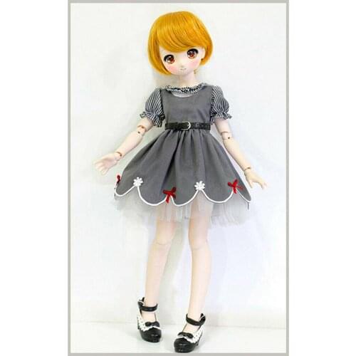 [wamami] Lovly Gray Dress For 1/3 1/4 DD AOD LUTS VOLKS Doll Dollfie Outfits