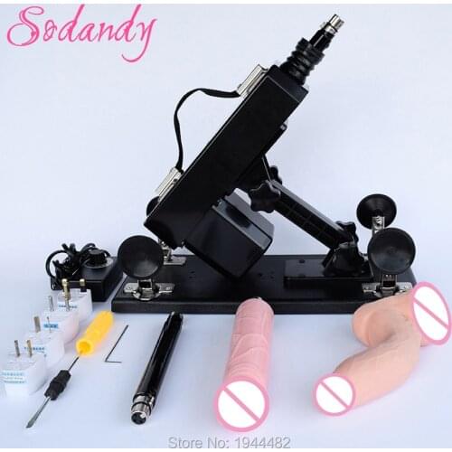 New Sex Machine Dildos Female Masturbation Pumping Gun Vibrator Automatic Retractable Sex Machines For Women With 2 Dildos Toys