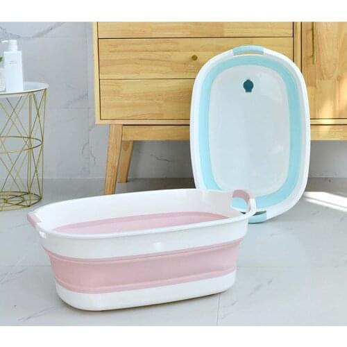 Mulit-Funtion Folding Basins Portable Wash Basins Folding Laundry Tub Baby Pet Shower Bathtub Home Bathroom Storage Basket