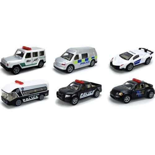 Car Model Realistic Simple Operation Alloy Police Car Model Toy Kids Interactive Play Toy