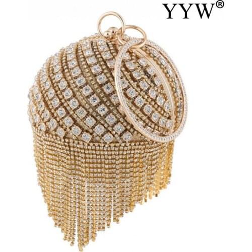 Luxury Brand Women Tassels Clutch Bag Rhinestone Exquisite Handbag Diamonds For Ladies Wedding Party Mini Wallet Evening Bag