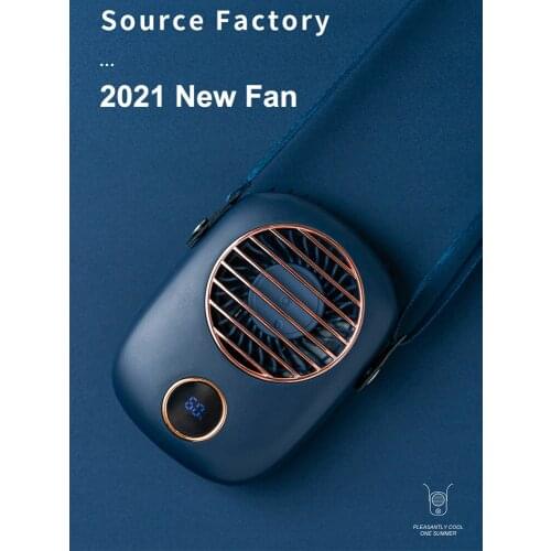 Neck Fan Mini Usb 5V cooler Rechargeable Ventilador Outdoor Travel Handheld Portable Silent Small PC Cooling Fans LED Display