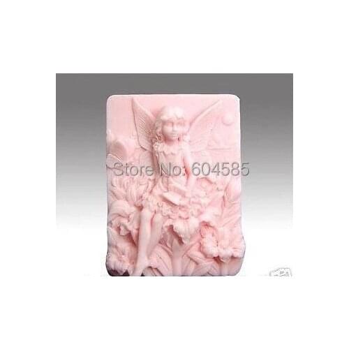 3.5" Fairy Flowers 0570 Craft Art Silicone Soap mold Craft Molds DIY