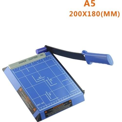 Blue & Metal A5 Paper Photo Cutter Guillotine cutting screen protector machine Trimmer Metal Base 3-5 Sheets with Grid