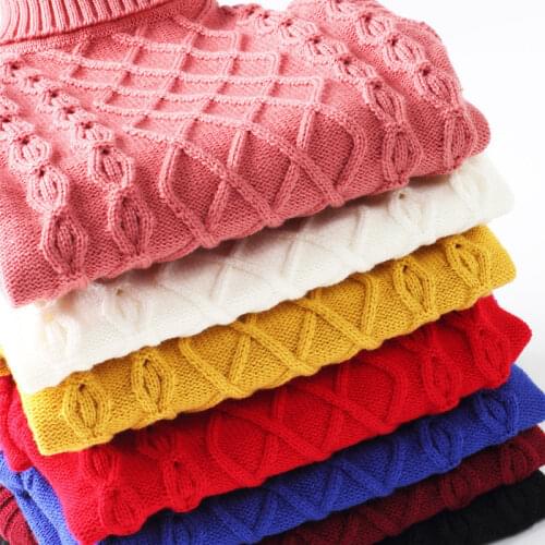 Baby teenage boys Sweater Girls Sweaters turtleneck winter thicken warm Knitted Kids Clothing Girls Pullover 8 10 12 14 years