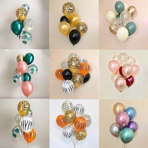 Tropical Balloons Green Palm Leaves Latex Balloon Flamingo Party Decor Kids Birthday Party Supplies Luau Hawaiian Birthday Balon