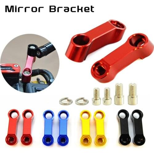 Motorcycle Rearview Mirror Extension Mount Bracket Holder Universal 8/10mm Motorbike Riser Mount Bracket Moto Extension Bracket
