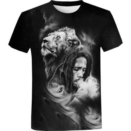Hip Hop Singer Bob Marley 3d Printed T-shirts Unisex Popular Harajuku Funny Sweatshirt Music Rock Streetwear Plus Size Top