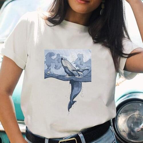 Women Cartoon Watercolor Lovely New Style T Top Shirt Aesthetic Kawaii Print Female Graphic Fashion Tee Short Sleeve T-Shirts