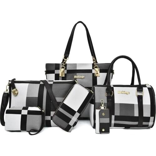 Women Handbags Fashion Shoulder Crossbody Bags New PU Leather Bags MIWIND 6-piece Set Functional Portable Large Capacity Bags