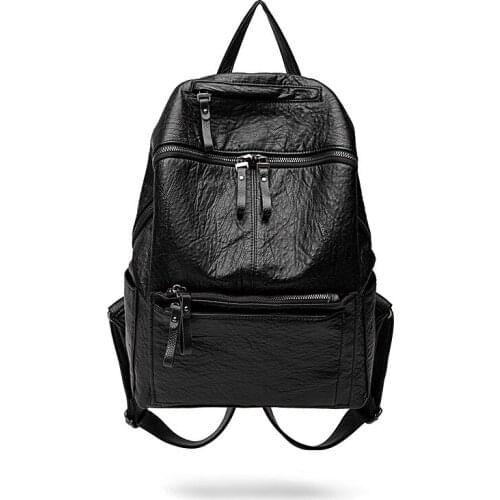 Womens Backpack Leather Travel Shoulder Bag Shoulder Bag Girl Multifunctional Small School Backpack for Women Teenager C1485