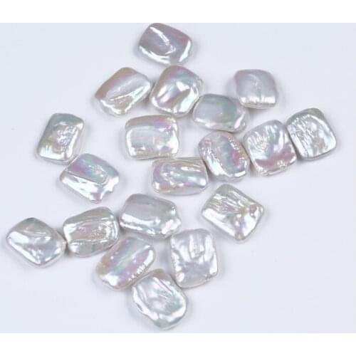 17x20mm natural square shape freshwater real pearls irregular shape pearl strings
