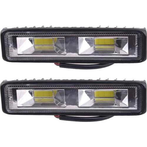 2Pc LED Flood Beam Work Lights 6000K 12V 48W Fit For Off Road ATV SUV Jeep Truck Boat Accessories