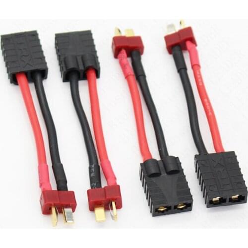 50 PCS/Lot TRX Female to Dean Male T Plug Connector 14AWG 60 mm RC Battery Charge Cable