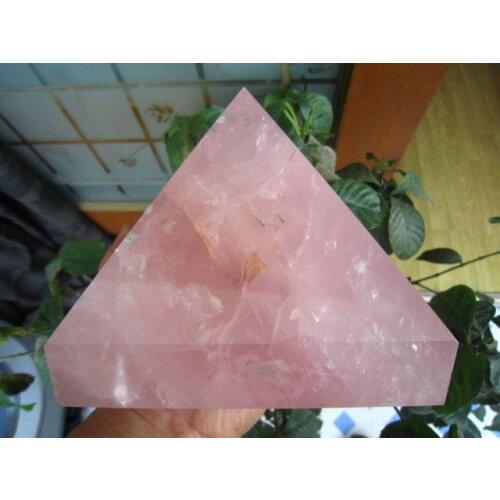6.33lb NATURAL BEAUTIFUL ROSE CRYSTAL PYRAMID HEALING
