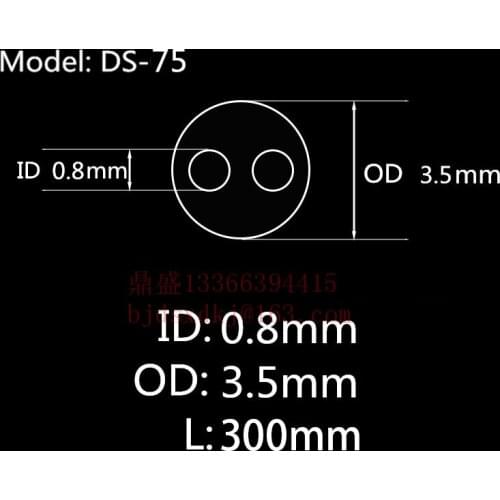 99.5%Al2O3 High Thermal Corundum Tube OD3.5*ID0.8mm/Round Double-Bore Alumina Tube/Insulating Ceramics For Thermocouple Sensors