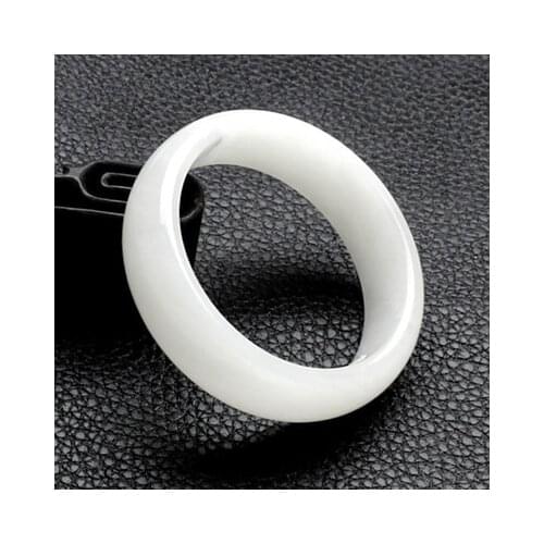 Natural Hetian Jade 54-64mm white bracelet, elegant princess jewelry, best gift for mother and girlfriend