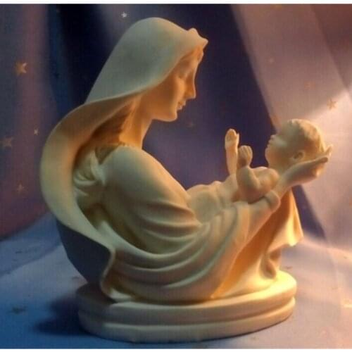 MADONNA AND CHILD FIGURINE VIRGIN MARY HOLDING BABY JESUS STATUE CHRISTMAS DECORATIONS FOR HOME CHRISTMAS GIFT R812