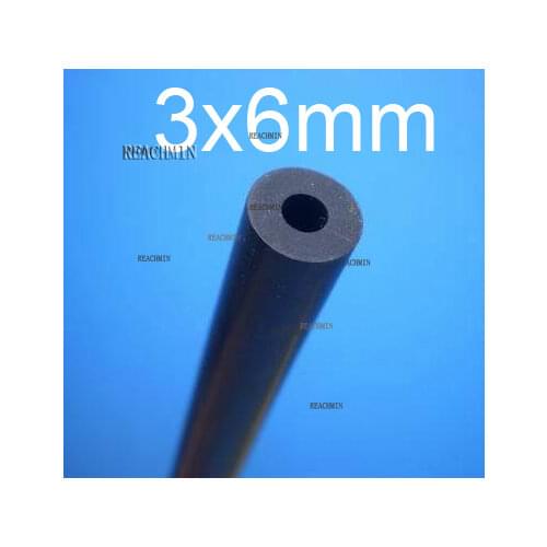 3mm ID 6mm OD 3x6mm fluororubber tube,VITON rubber tube,Fluorine rubber hose Oil resistant solvent corrosion resistance pipe