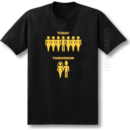 New Funny Married Print T-Shirt Men Today Tomorrow Gift For Husband Casual Crew Neck Cotton Tee Shirts Mens Tops Oversized