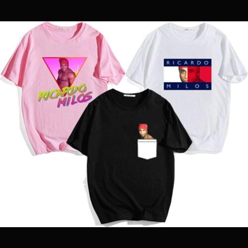 Ricardo Milos Funny Print T-shirts Milos Man Women T-shirt Summer Short Sleeve O Neck Tops Tees Cotton Short Sleeve T-shirt