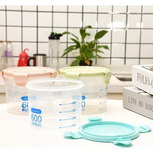 Pot Kitchen Storage Plastic Box Sealing Fresh Food Preservation Container round Creative Storage