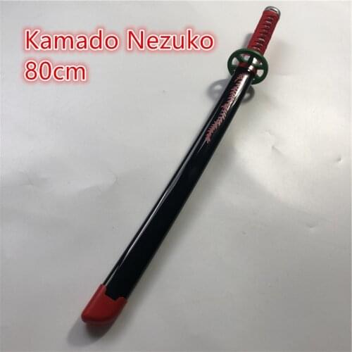 Kimetsu no Yaiba Sword Weapon Demon Slayer Kamado Nezuko Cosplay Sword 1:1 Anime Ninja Knife wood toy 80cm