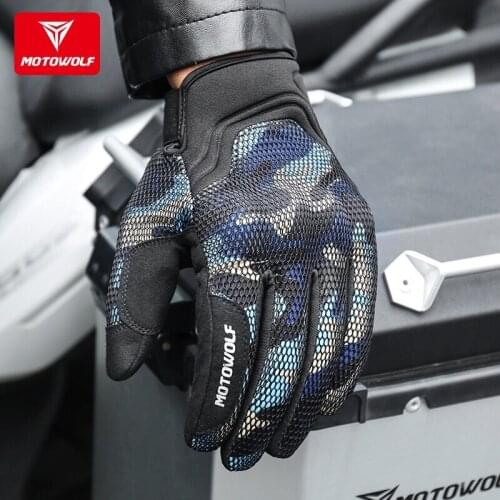 MT New Product 3D Camouflage Breathable Mesh Motorcycle Gloves Screen Touch Racing Cycling/Riding Sport