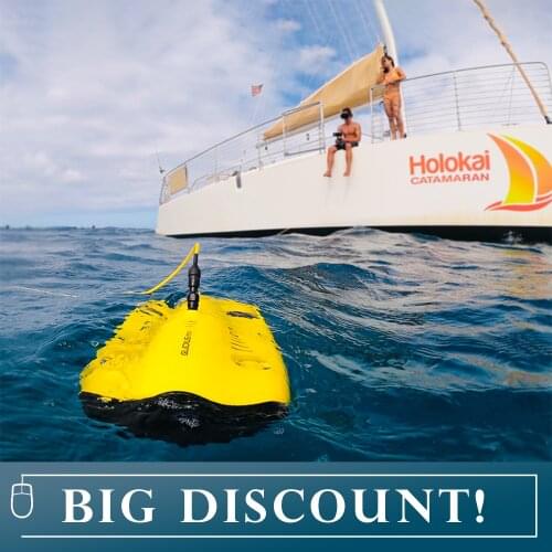 Original New Gladius Mini 100 Meter Underwater Drone Worlds 1st Intelligent 5 Thruster Mini size Underwater Drone with Backpack