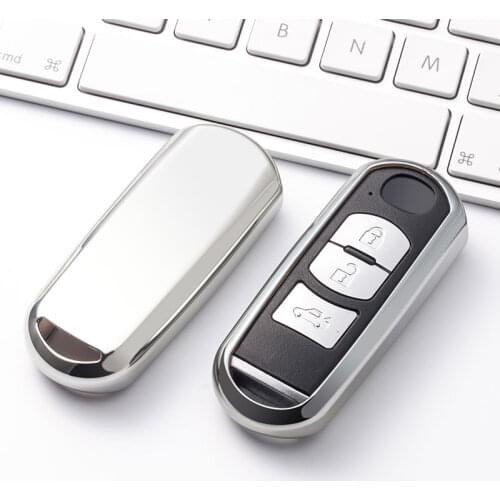 Silver Soft Protective key Case Shell Cover for Mazda 2 3 5 6 MX5 CX3 CX5 CX7
