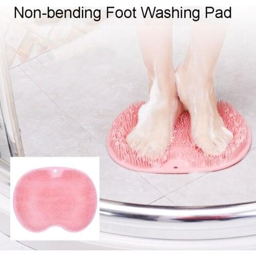 Silicone Bath Mats Shower Back Anti Skid Pads Front Brush Massager Foot Brush Dead Skin Sole Cleaner Foot Massage Stepping