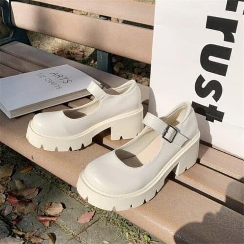 Japanese Style Lolita Shoes Vintage Comfortable Girls High Heels Shoes Women Platform Mary Jane Shoes Women Pumps JK Uniform
