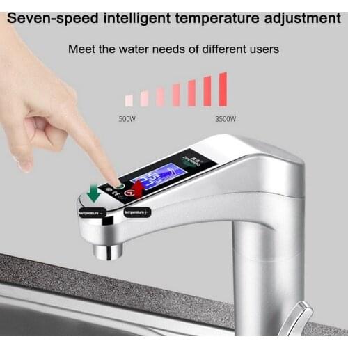Intelligent Automatic Faucet LCD Display Instant Electric Water Heating Faucet Instant Tankless Water Heater Bathroom Home Tap