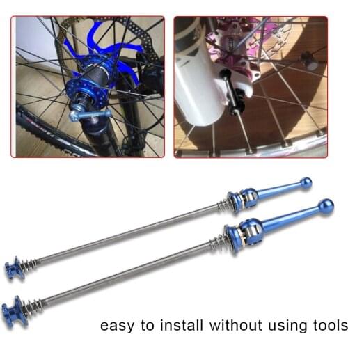 2Pcs Aluminium Alloy Bicycle Quick Release Wheel Hub Skewers Mountain Road Bike Front&Rear Skewer Bolt Lever Axle Bicycle Tools