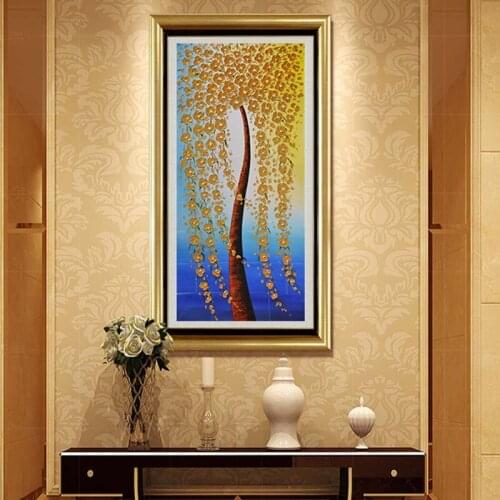 YongHe Nordic style Decorative Painting Spray Europe Abstract Expressionism The Tree Art Wall Deco Frameless Home Decoration