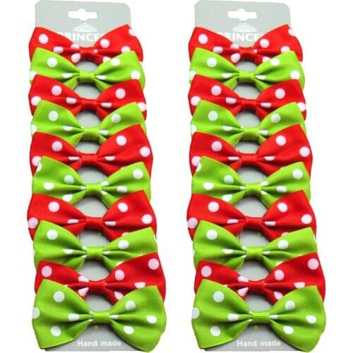 20PCS/Lot Lovely Christmas Bow Hairpins Grosgrain Ribbon Bows Clips 2020 Korean Creativity Hair Accessories For Baby Girls NEW