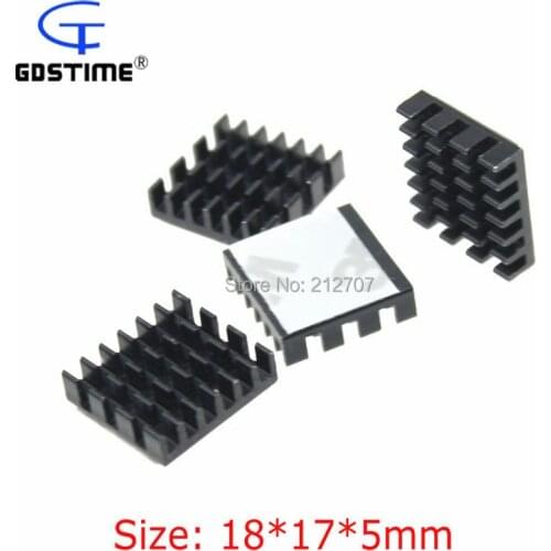 200Pcs Gdstime Cooling Heatsink Chip VGA 18x17x5mm Aluminum Radiator Cooler Kits