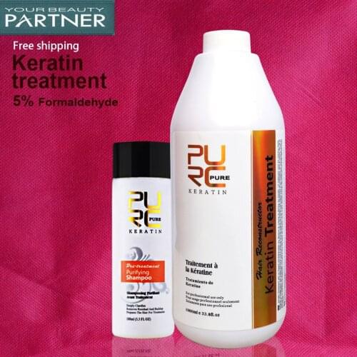 2020 Fashion PURC 5% formalin keratin and keratin purifying shampoo hair care set cheeper price repair damaged hair Skin Care