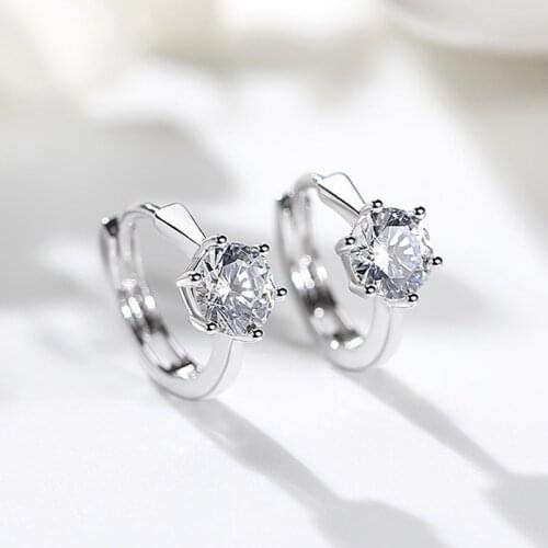 2021 Trendy Three Styles AAA Zircon Hoop Earrings For Women Gold/Rose Gold/Silver Color Female Jewelry Wedding Accessories Gifts