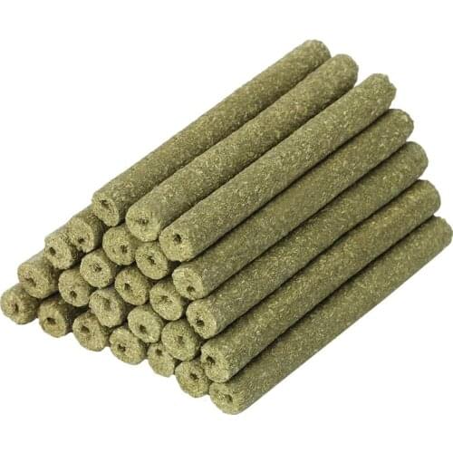 40 PCS Natural Mixed Grass Stick Chinchilla Chew Toys for Guinea Pig Rabbit Gerbil Parrot Bunny and Other Small Animals
