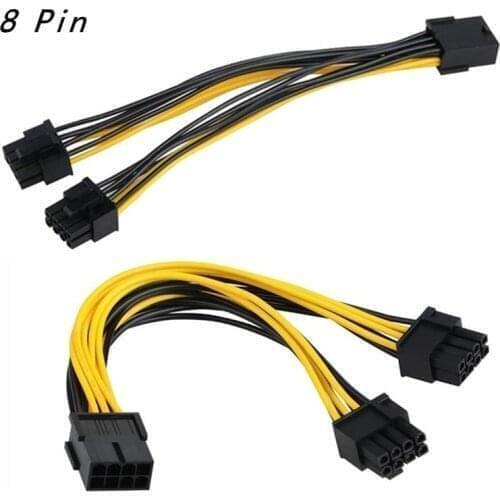 5PCS 8 Pin to dual 8 (6+2) Pin PCI Express Power Converter Cable for Graphics GPU Card PCIE PCI-E VGA Splitter Power Cable